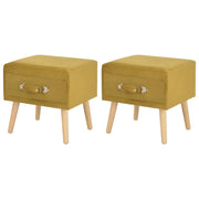 Comodino comodino cassettiera mobili per camera da letto 2 pezzi 40x35x40 cm velluto senape 1402048