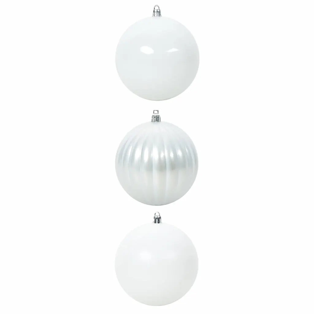Set di palline di Natale XXL 3 pcs Bianco Plastica