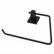 Trade Shop - Porta Asciugamano Ad Anello Aperto Da Muro In Acciaio Nero Arredo Da Bagno 79983 -