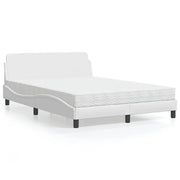 Letto con Materasso-Struttura Letto con Materasso Dover Bianco 120x200 cm in Similpelle