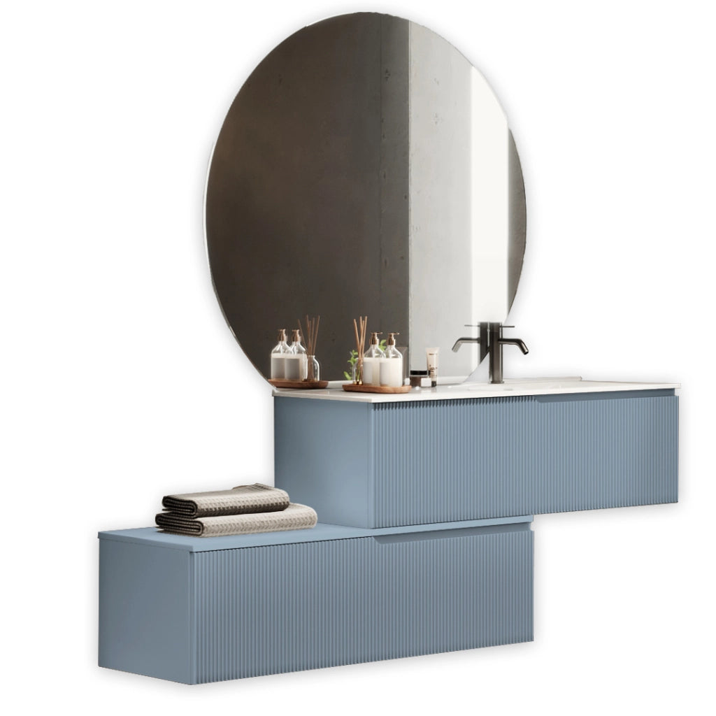Composizione vasca DX 4 pezzi VENERE azzurro tiffany