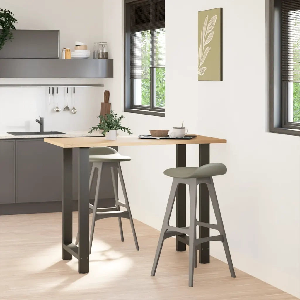 Gambe per tavolo da bar antracite 2 pz 60x(100-101) cm in acciaio 4013346
