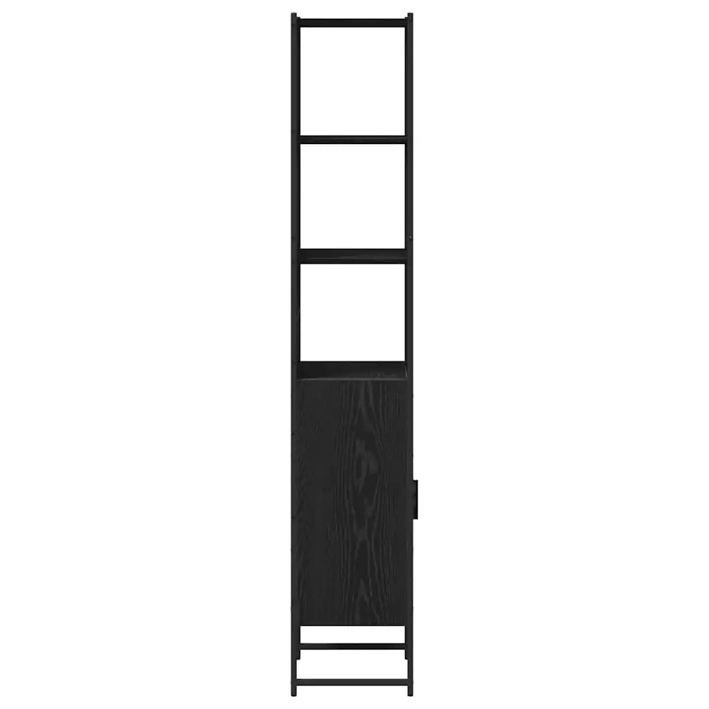 Mobile da Bagno con lo scaffale Rovere nero 33 x 33 x 185,5 cm 862240