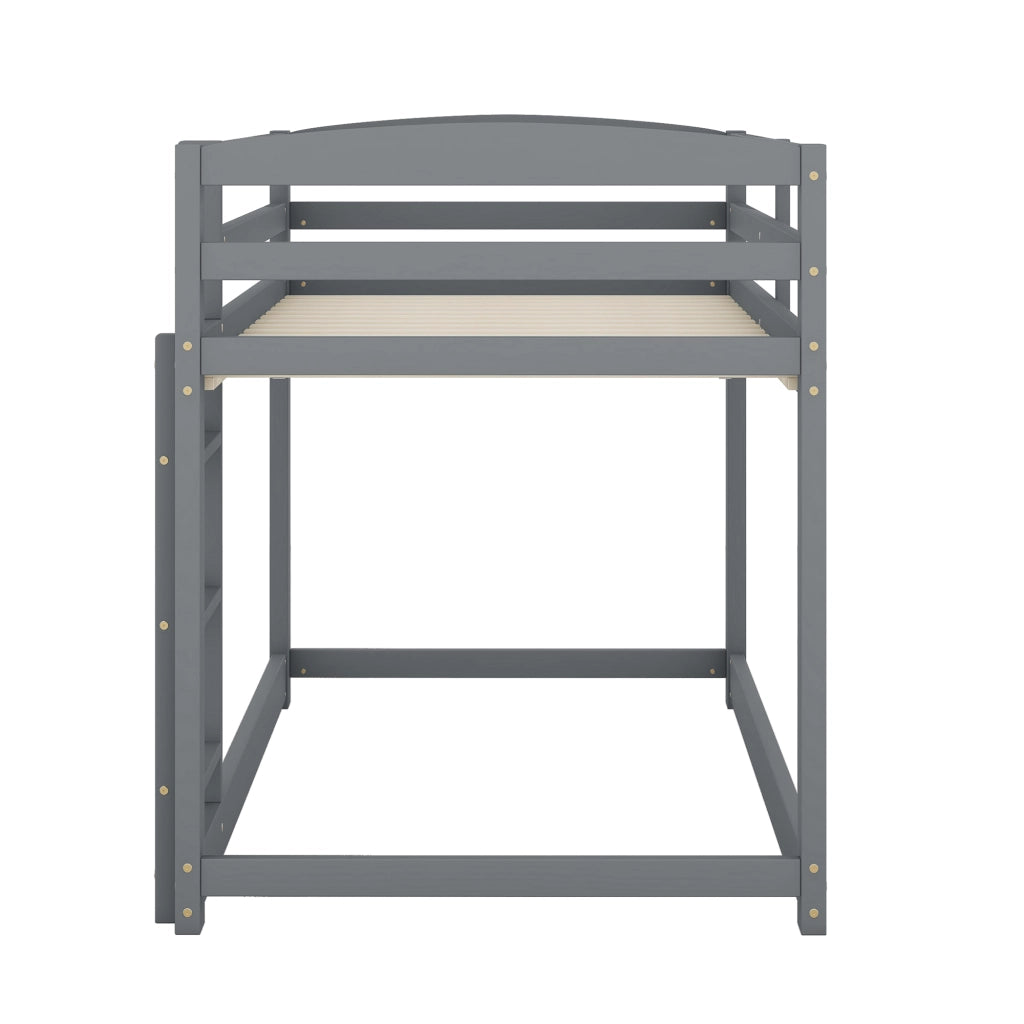 Letto a Castello per Bambini Letto 2 Posti con Sponde di Sicurezza e Struttura Bassa 90×200 cm senza Materasso