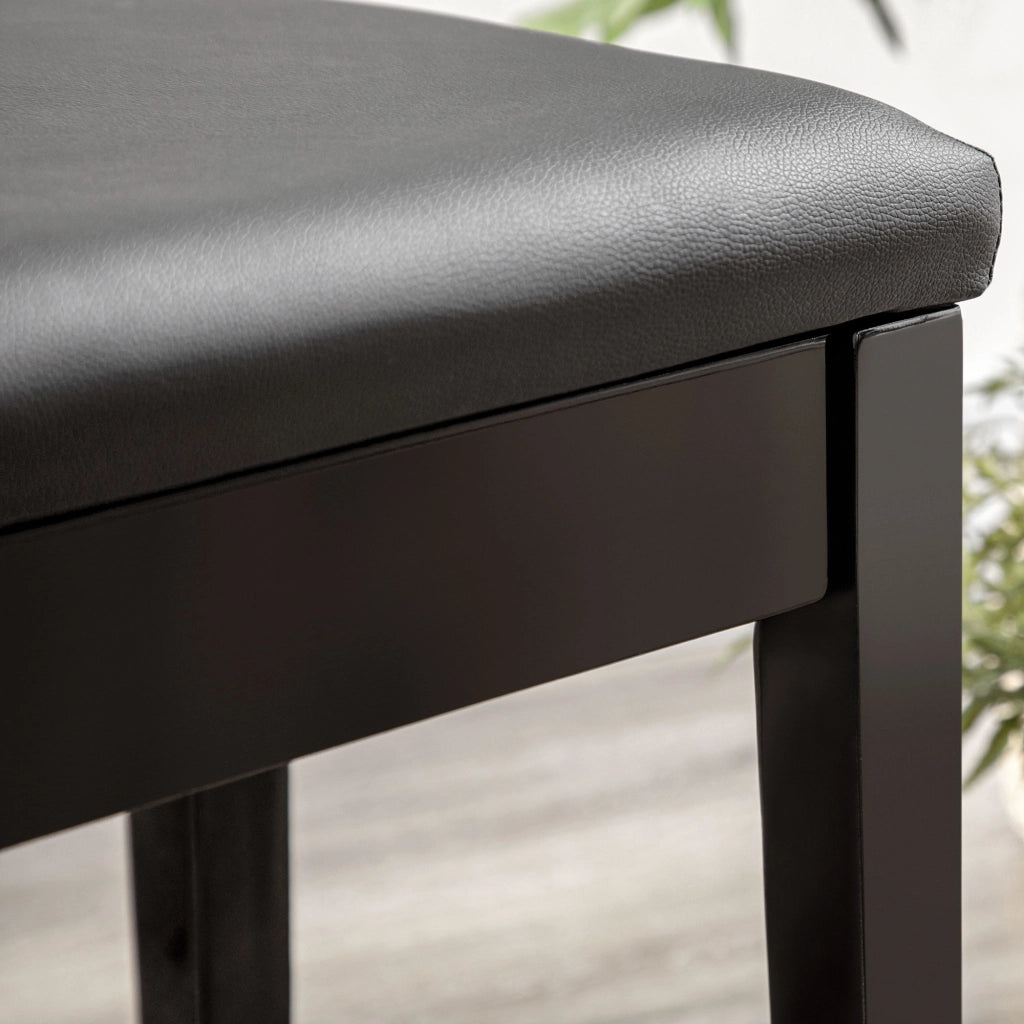 PANCHINA PER PIANOFORTE 75x35x49 cm Nero in legno