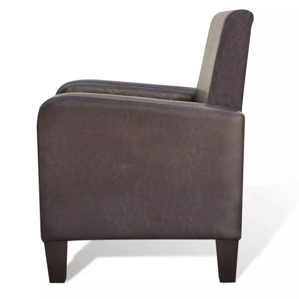 Poltrona poltrona poltrona lounge design club divano soggiorno similpelle marrone 1102056/3