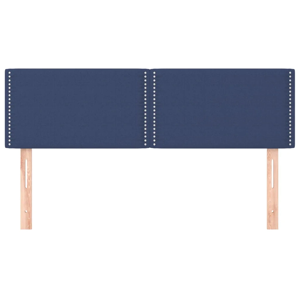 Testiera | Testata Blu 144x5x78/88 cm in Tessuto