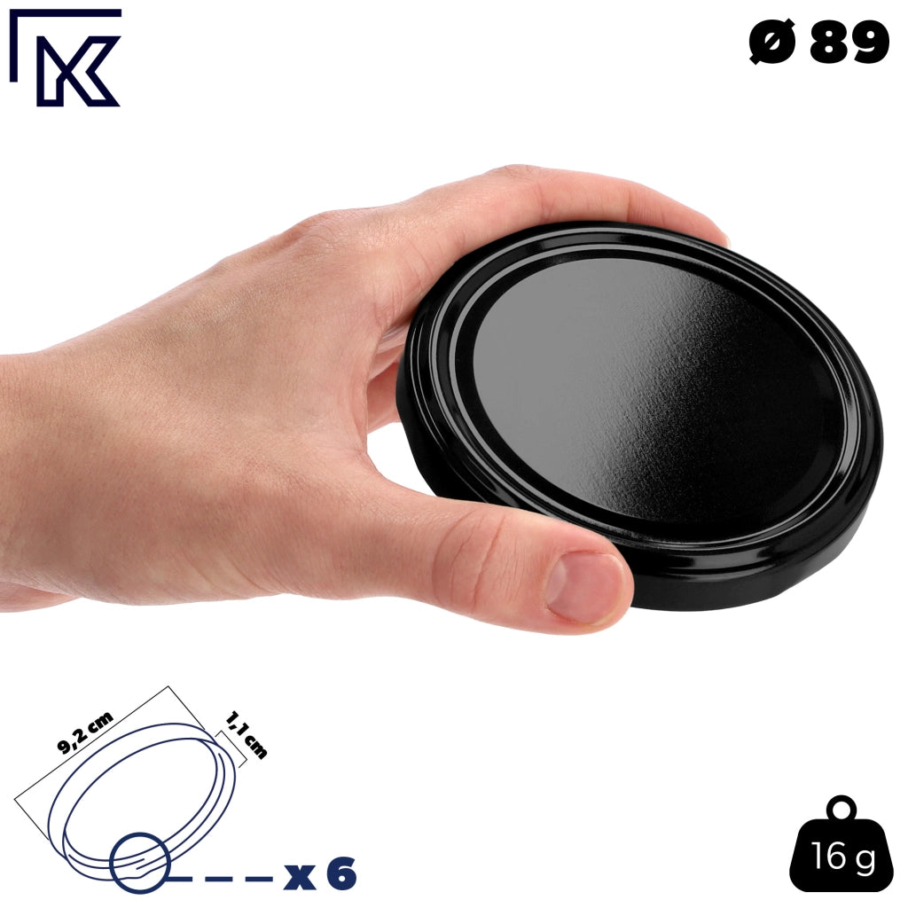 KADAX 50x Tappi Coperchi per Barattoli Fi 89 Tappi Tappi per Barattoli