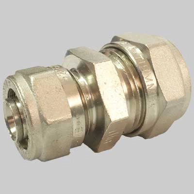 RACCORDO A COMPRESSIONE DIRITTO DOPPIO RIDOTTO TIEMME  20 x 16     TIEMME