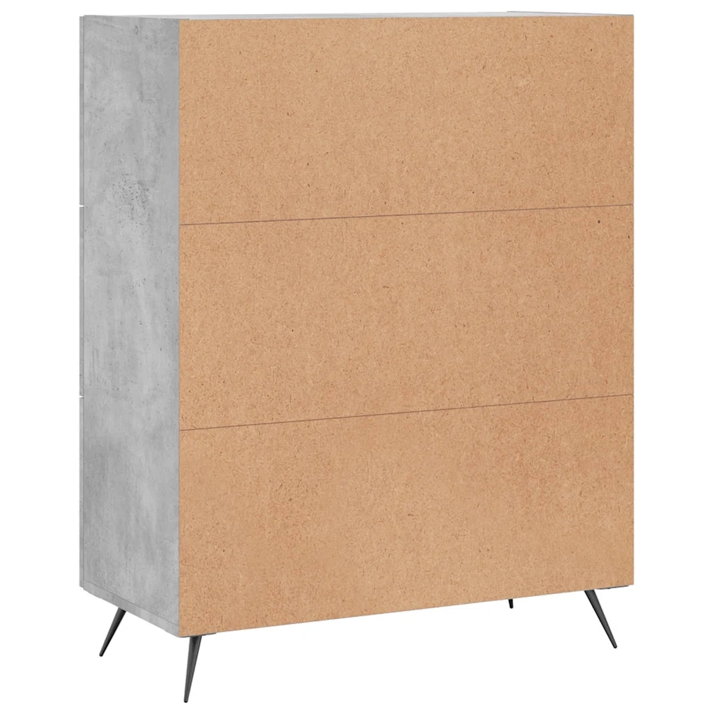 Credenza | Madia | Buffet da pranzo | Armadio da pranzo Grigio Cemento 69,5x34x90 cm in Legno Multistrato