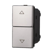Pulsante Saliscendi Commutatore 2P 10A Tapparelle Colore Grigio Compatibile Con Bticino Axolute