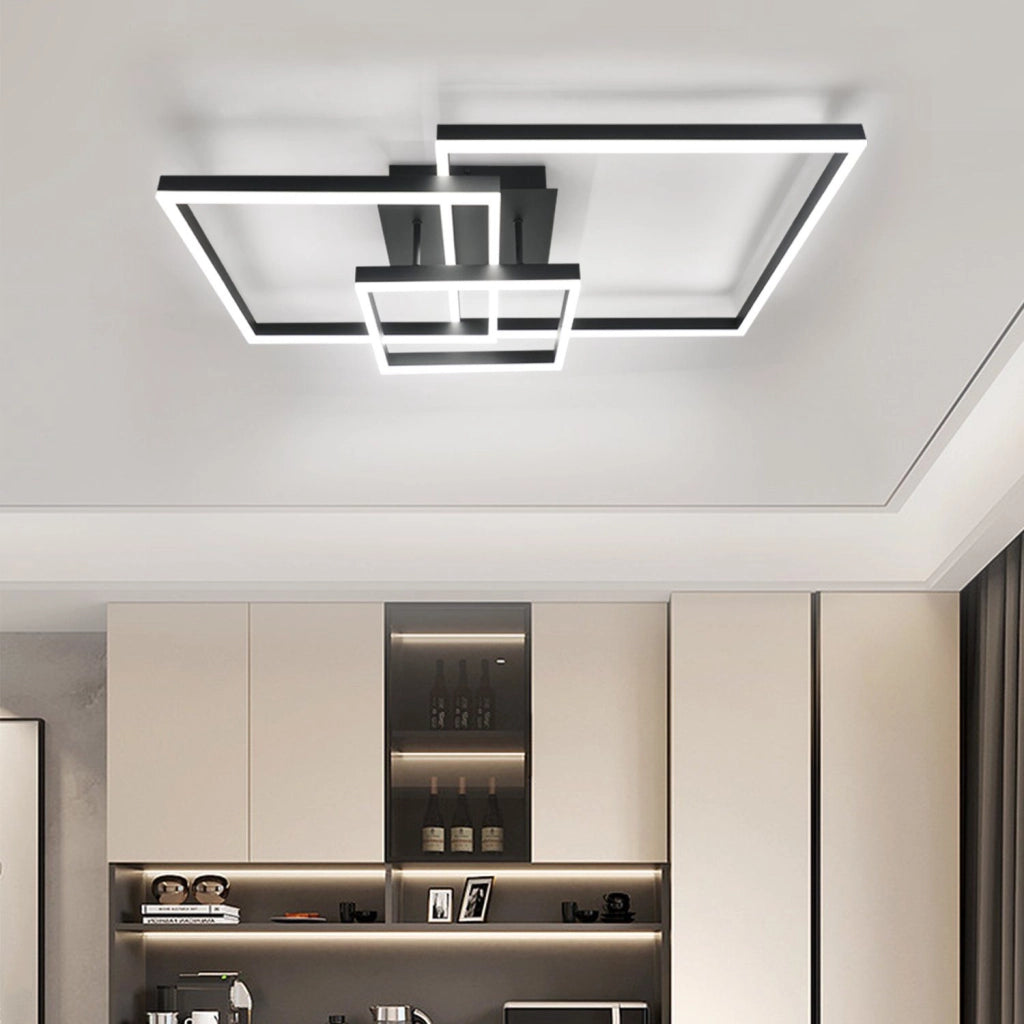 ZMH Lampada da soffitto plafoniera LED moderna poligonale quadrata