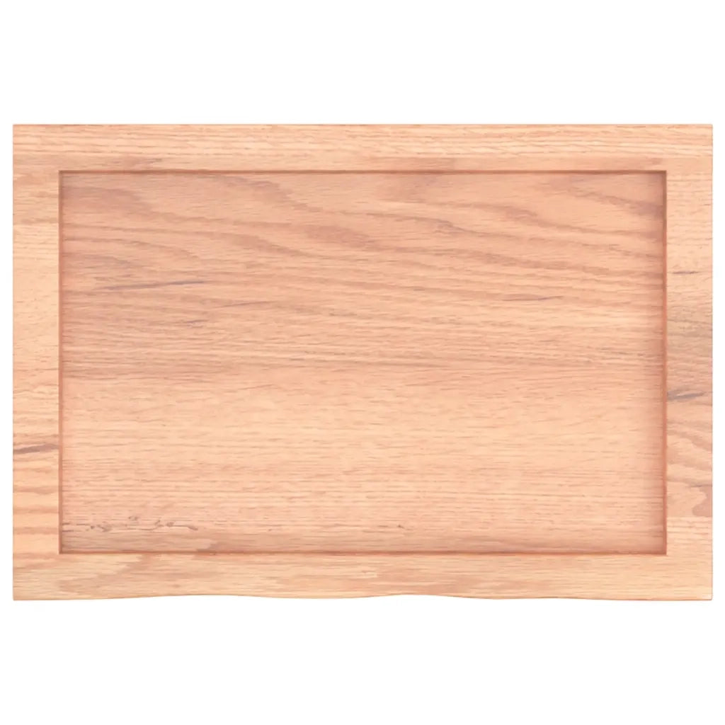 Piano Tavolo Marrone 60x40x(2-6) cm Massello Rovere Trattato 3156346