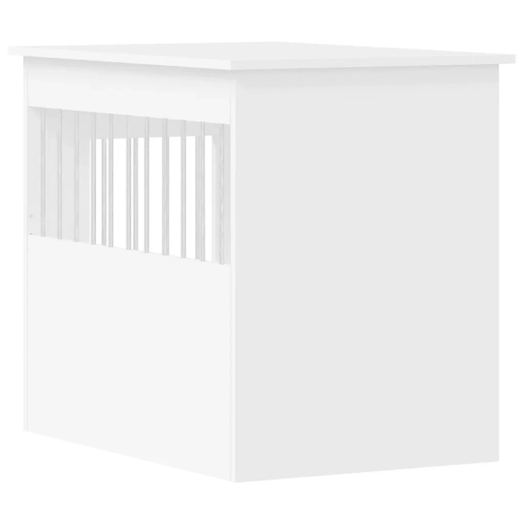 Gabbia Cani da Arredamento Bianca 55x80x68cm Legno Multistrato CFW9202003