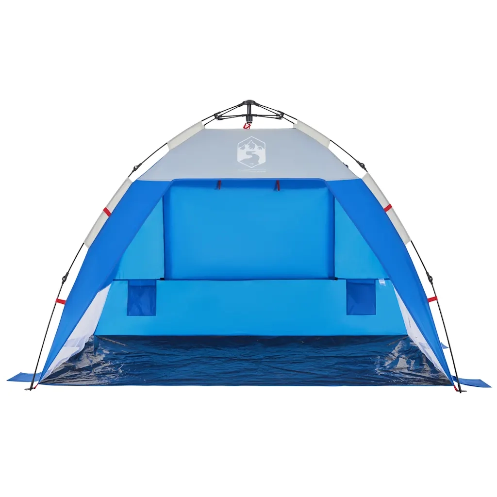 Tenda da Spiaggia 2Persone Azzurro Rilascio Rapido Impermeabile