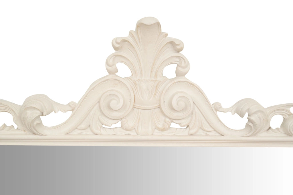 Biscottini SPECCHIERA DA PARETE IN LEGNO FINITURA BIANCA ANTICATA MADE IN ITALY realizzata