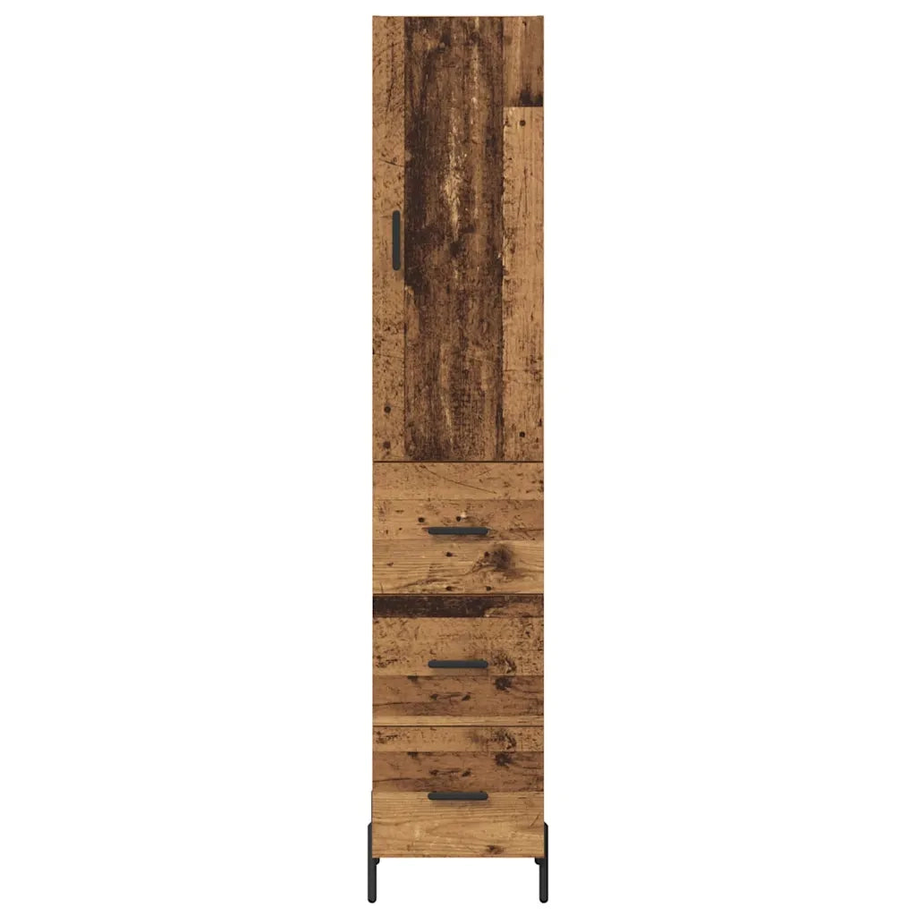 Credenza | Madia | Buffet da pranzo | Armadio da pranzo Legno vecchio 34,5 x 34 x 180 cm Legno multistrato