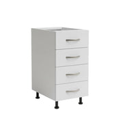 Cassettiera cucina 4 cassetti 40x59x82H colore bianco frassinato