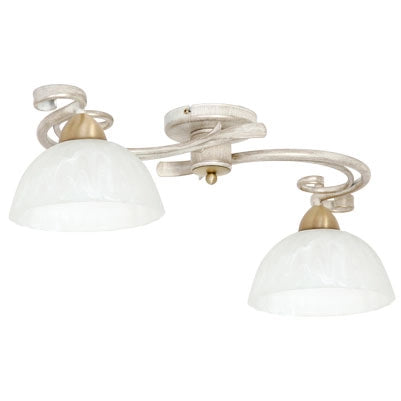 Plafoniera Aurora Luminex crema, 2 vetri, 2xE27 15W