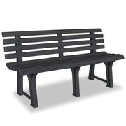 Panca da giardino mobili da esterno terrazza 145,5 cm plastica antracite 02_0011243