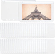 Documenti A6 in ordine con chiusura a zip e design trasparente, acqua resistente, 50 pezzi, dimensioni 10,7 x 18 cm