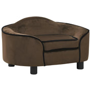 Divano per cani 67 cm peluche marrone 02_0000182