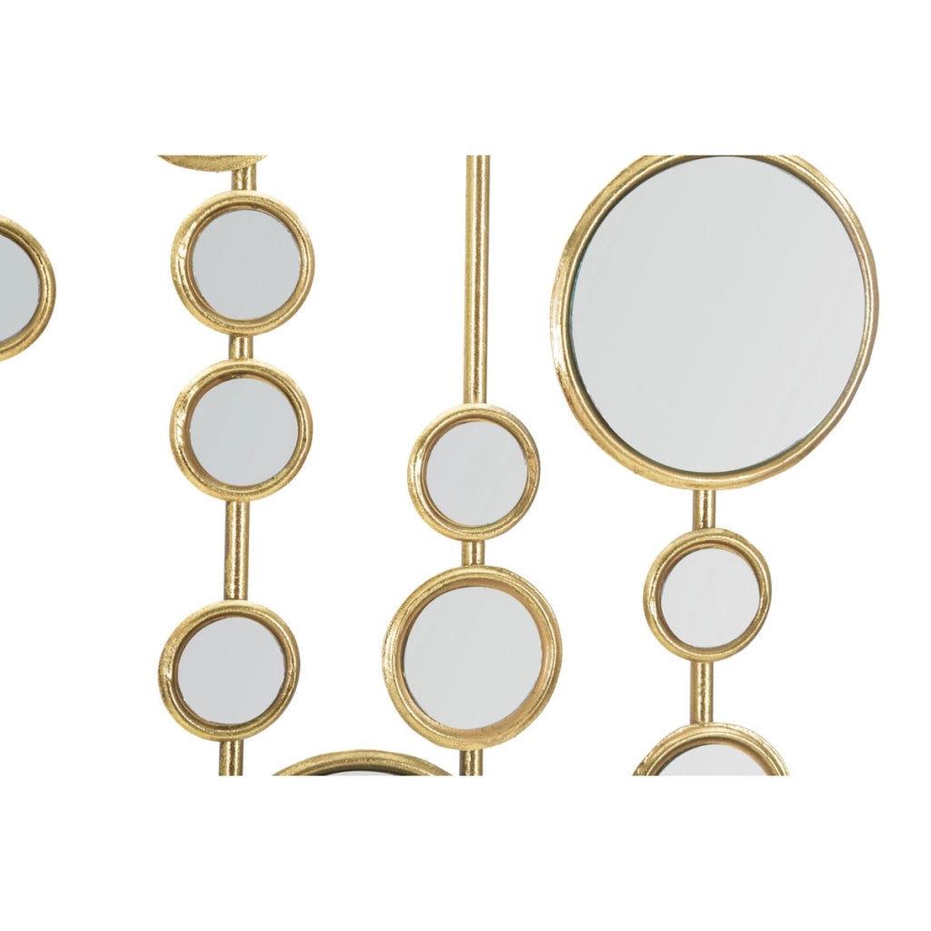 Decorazione in Metallo 3D Cerchi 26, Oro, Metallo, 35,5x1,5x90 cm