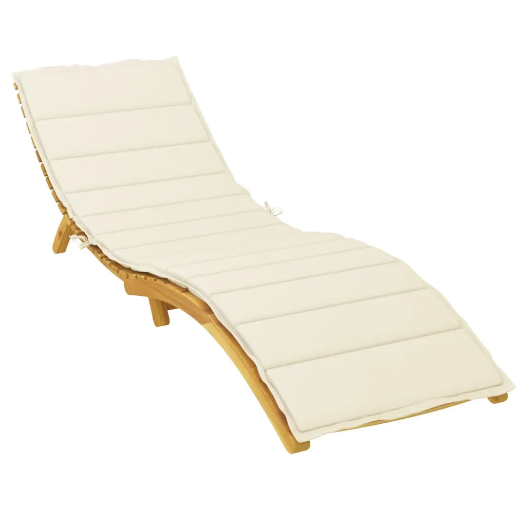 Cuscino per Lettino Crema 200x60x3 cm in Tessuto Oxford 314205