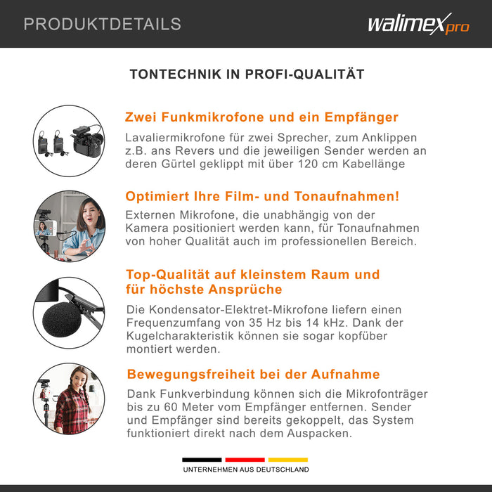 Boya WM4 Pro K-2 Microfono Set di 3 microfoni