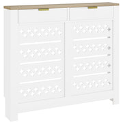Coperchio radiatore con cassettiera e ripiano ¨C Minimal ¨C bianco 108x19x95.5 cm