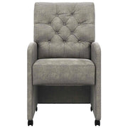 Sedie da Pranzo con Ruote 2 pz | Sedie da cucina Grigio chiaro 58 x 67 x 97 cm