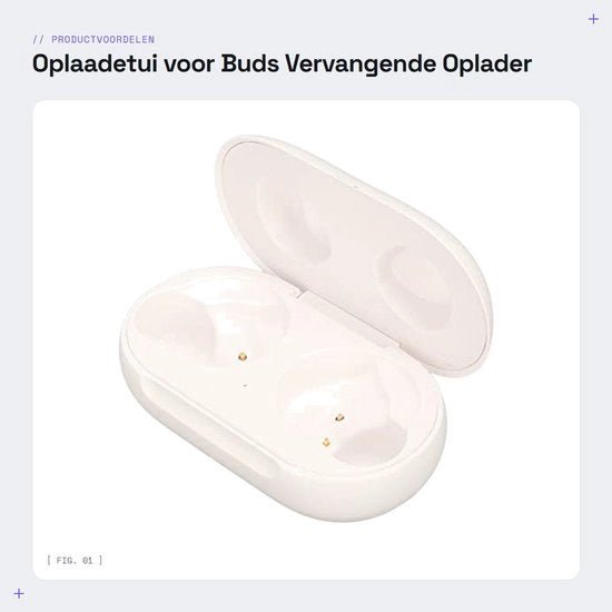 Caricatore compatto e funzionale per auricolari - Adatto per Buds SM R170 e altri modelli - Caricabatteria per orecchini - Stazione di ricarica per auricolari - Bianco