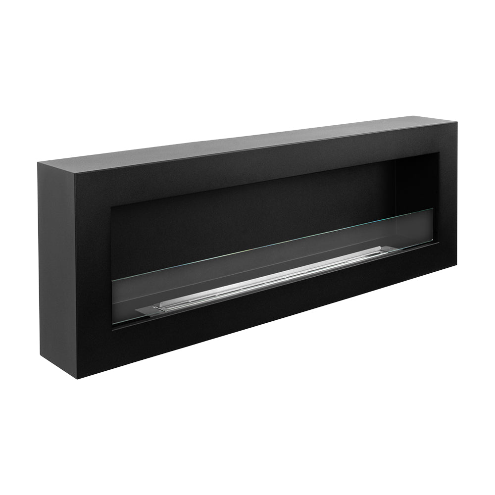 Camino a Bioetanolo da Parete 120x15x41 cm Siena 120 Nero