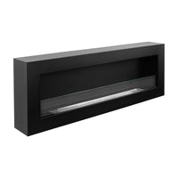 Camino a Bioetanolo da Parete 120x15x41 cm Siena 120 Nero