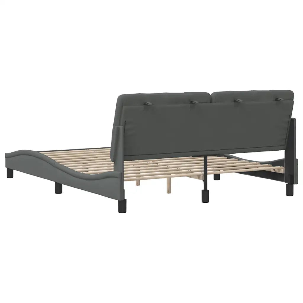 Giroletto senza Materasso Grigio Scuro 160x200 cm Tessuto 3310609