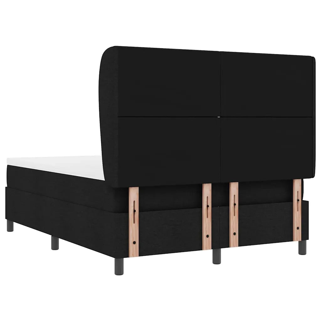 Letto a molle con materasso Nero 140 x 190 cm Tessuto 3340622