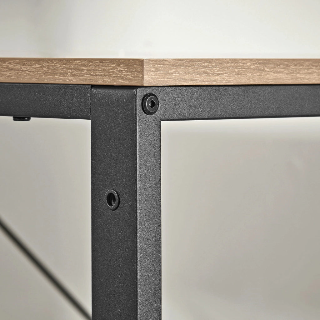 Scrivania per computer Valora - Rovere Sonoma con 3 ripiani, 120 cm