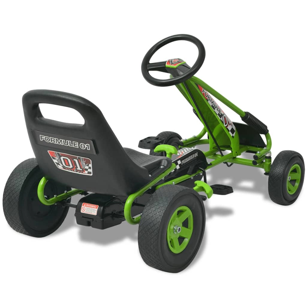 Go-kart a pedali da 96 cm con sedile regolabile verde 02_0005226