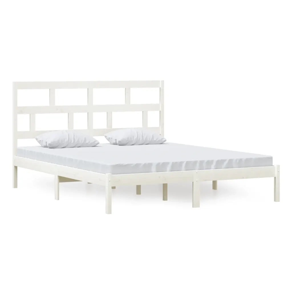 Giroletto Bianco in Legno Massello di Pino 160x200 cm