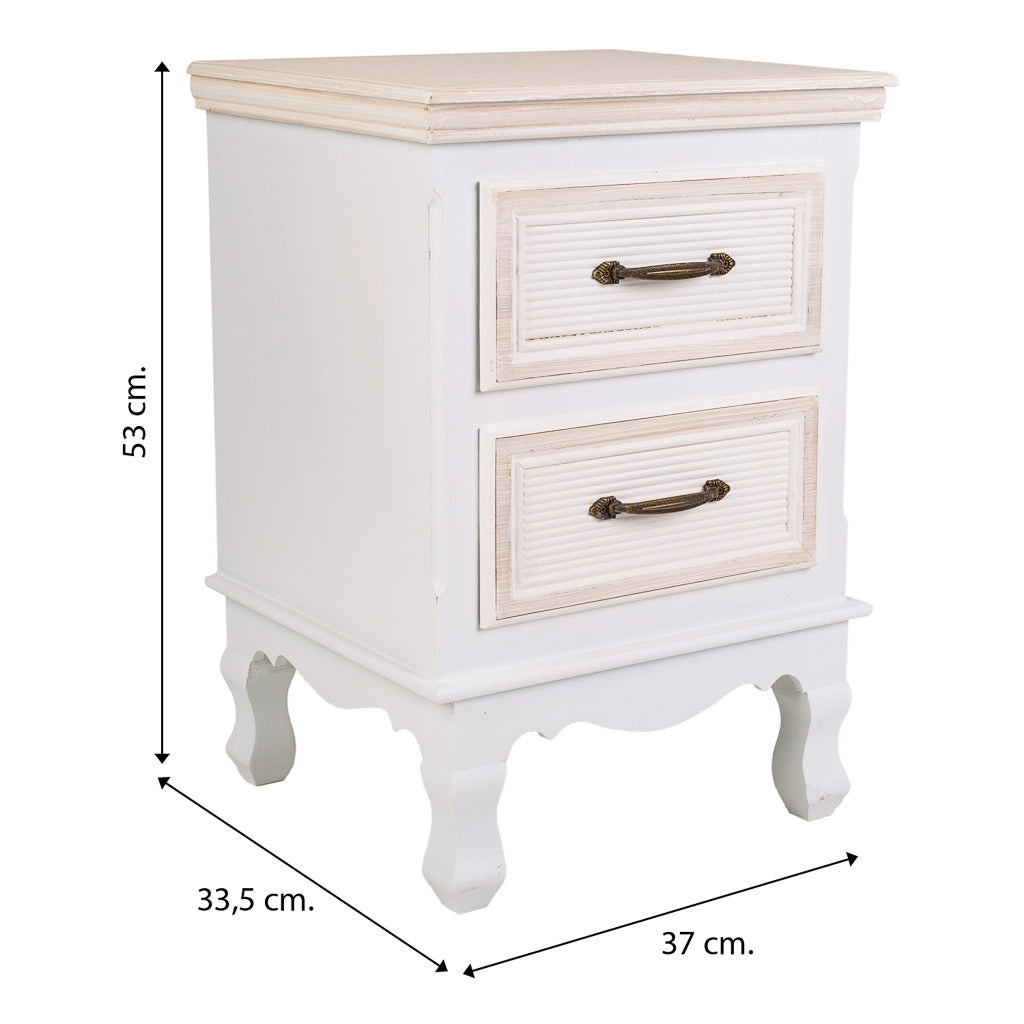 Tavolo in legno bianco 37x33,5x53h