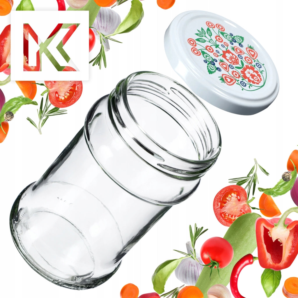 KADAX Seno vasetti 315ml 50pz 66mm + coperchi "Folklore"