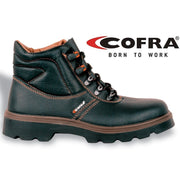 Trade Shop - Scarpe Da Lavoro Polacco Pelle Nero/daino Sint./lamina Apt Cofra New Paride -
