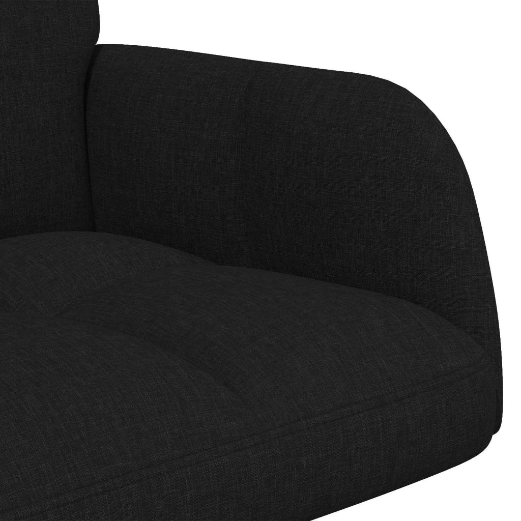 Sofa a Due Posti Nero 115 x 61 x 87 cm Tessuto 42028931