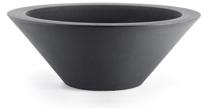 Vaso Ø60x22 cm in Polietilene Schio Ciotola 60 Antracite
