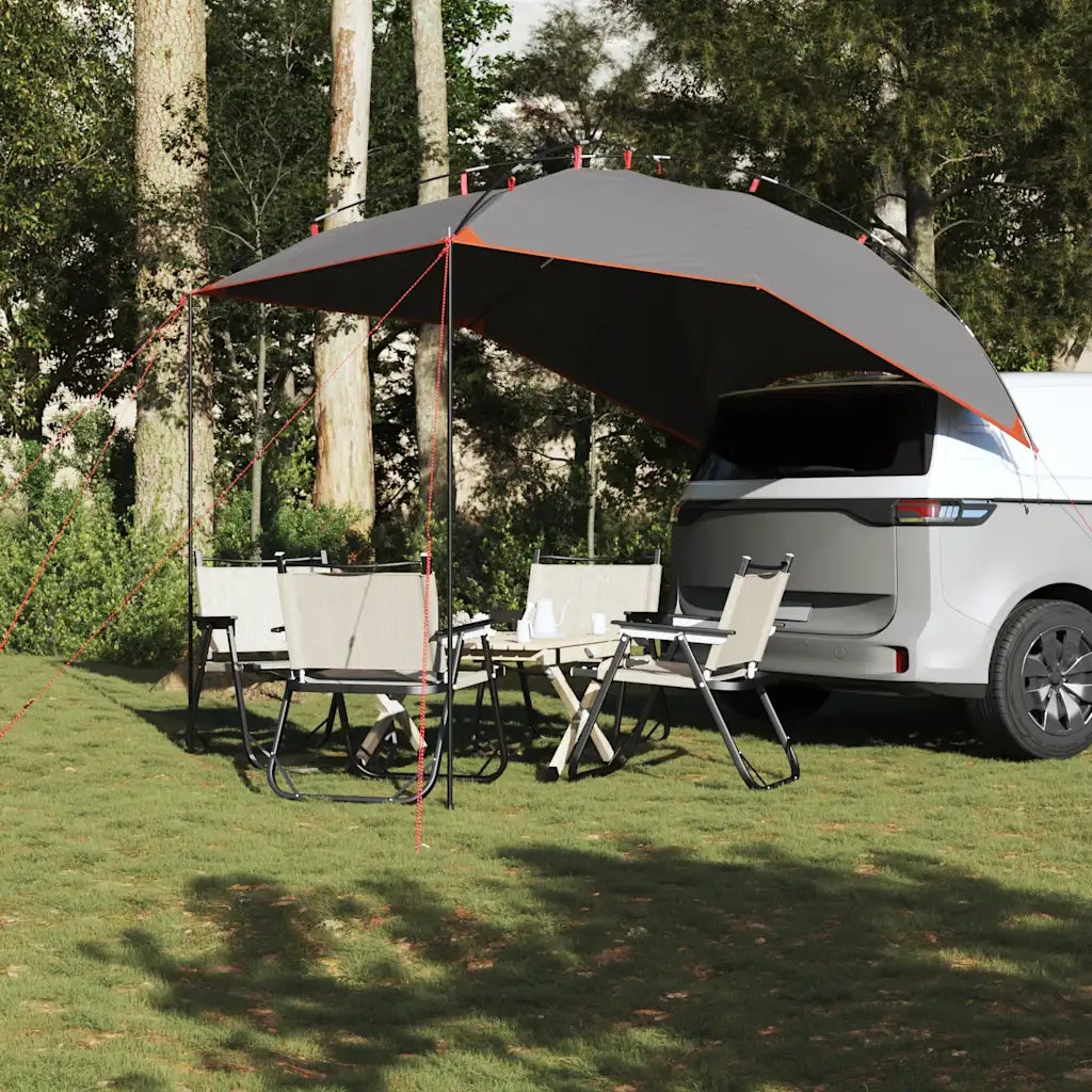 vidaXL Tenda da Campeggio per Auto Grigio e Arancione Impermeabile