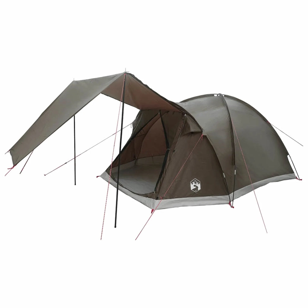 Tenda Capanna Marrone grigio 4 persone Poliestere e Acciaio 42029011