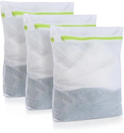 Sacchetto per lavatrice, 3 pezzi, sacchetto per lavatrice 30 * 40 CM, sacchetto per lavatrice con cerniera verde, sacchetto per lavatrice per camicie con maniche corte, pantaloni, sottovesti, calze