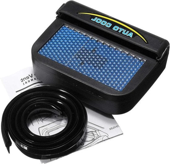 Ventilatore di raffreddamento per auto con schermo laterale e ventilatore - Luce di uscita per l'aria - Ventilatore di raffreddamento per auto nero