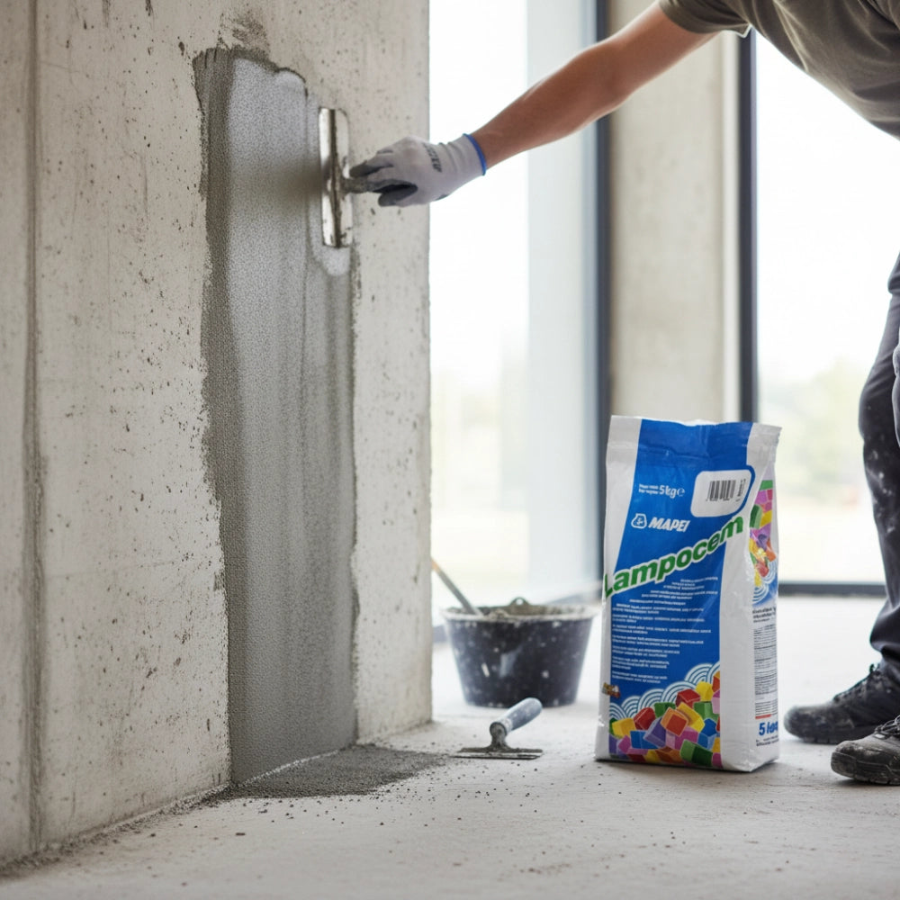 Kit da 4 pezzi lampocem legante idraulico pronto all uso mapei 5 kg