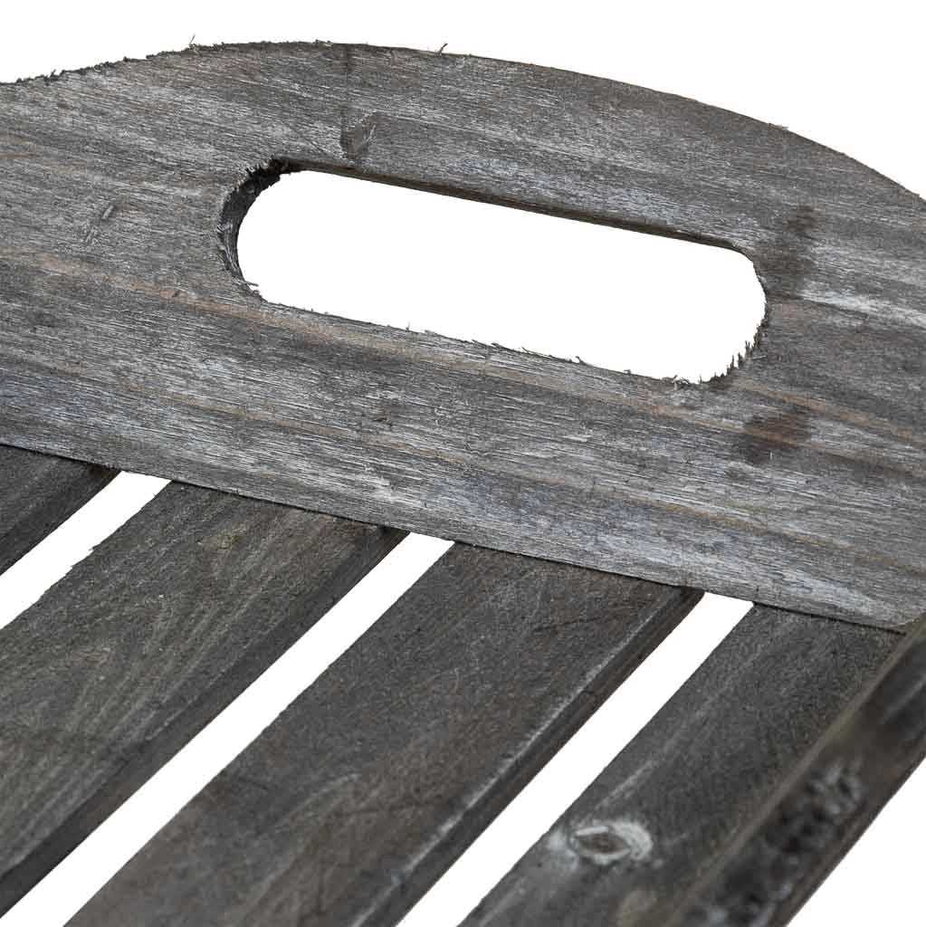 Vassoio in legno grigio 32x20x4/6,5h